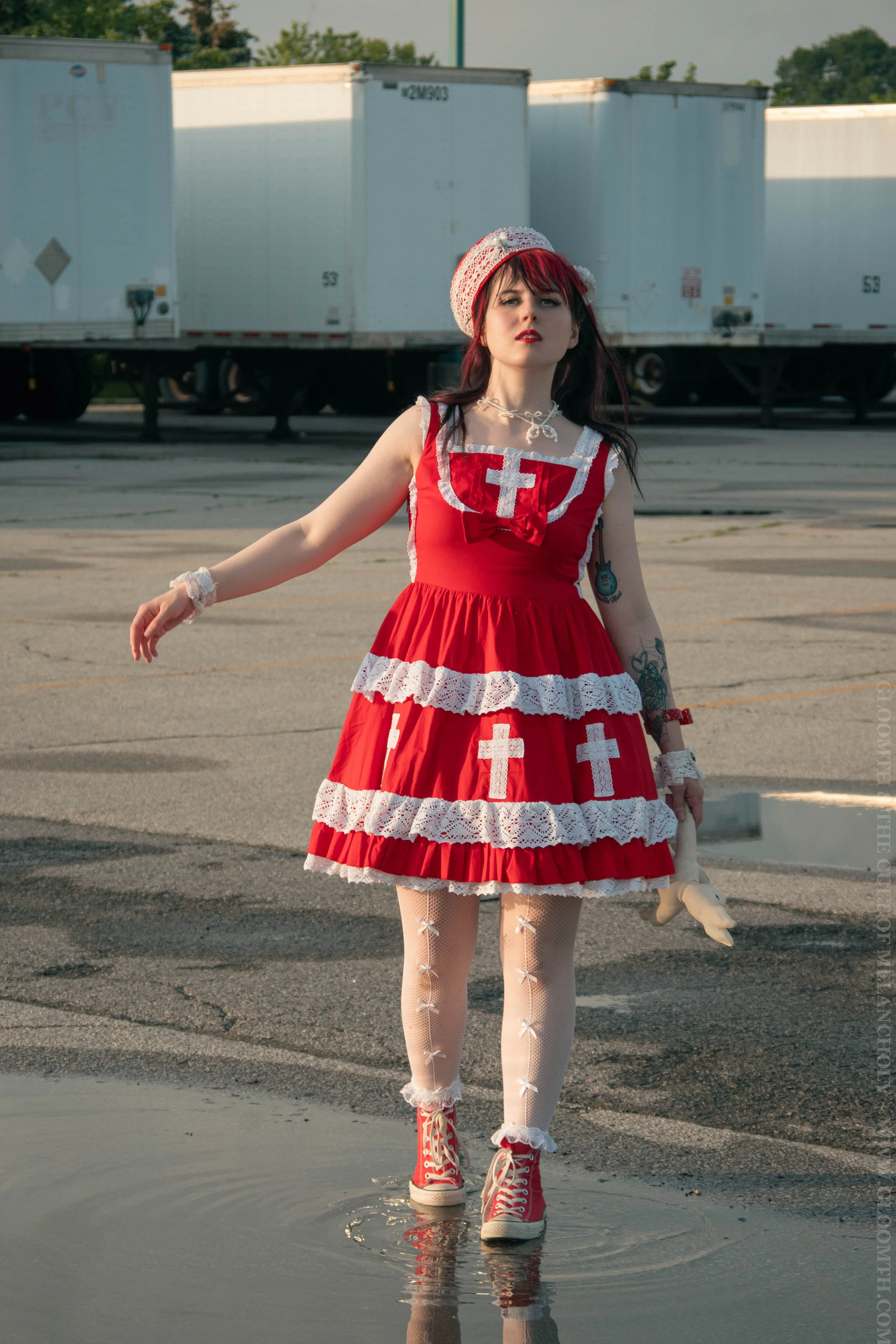 Aka Kanashimi Red Lolita Dress — Gloomth